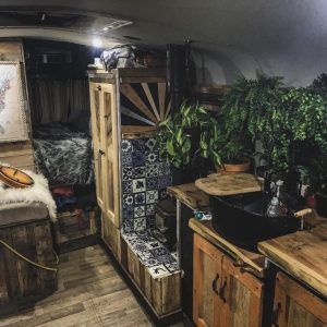 Skoolie done By Nomadic Homes Bus Conversion Team