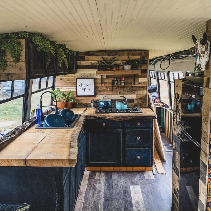 Skoolies built By Nomadic Homes Bus Conversion Team